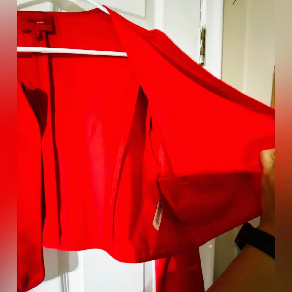 Narcisco Rodriguez Design Nation Red Crop Jacket Size XL - NWOT - Picture 8 of 12